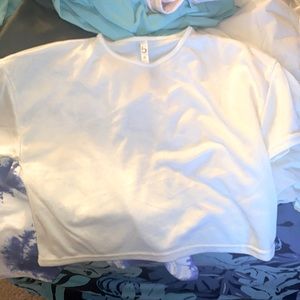 Soft white crop top cute